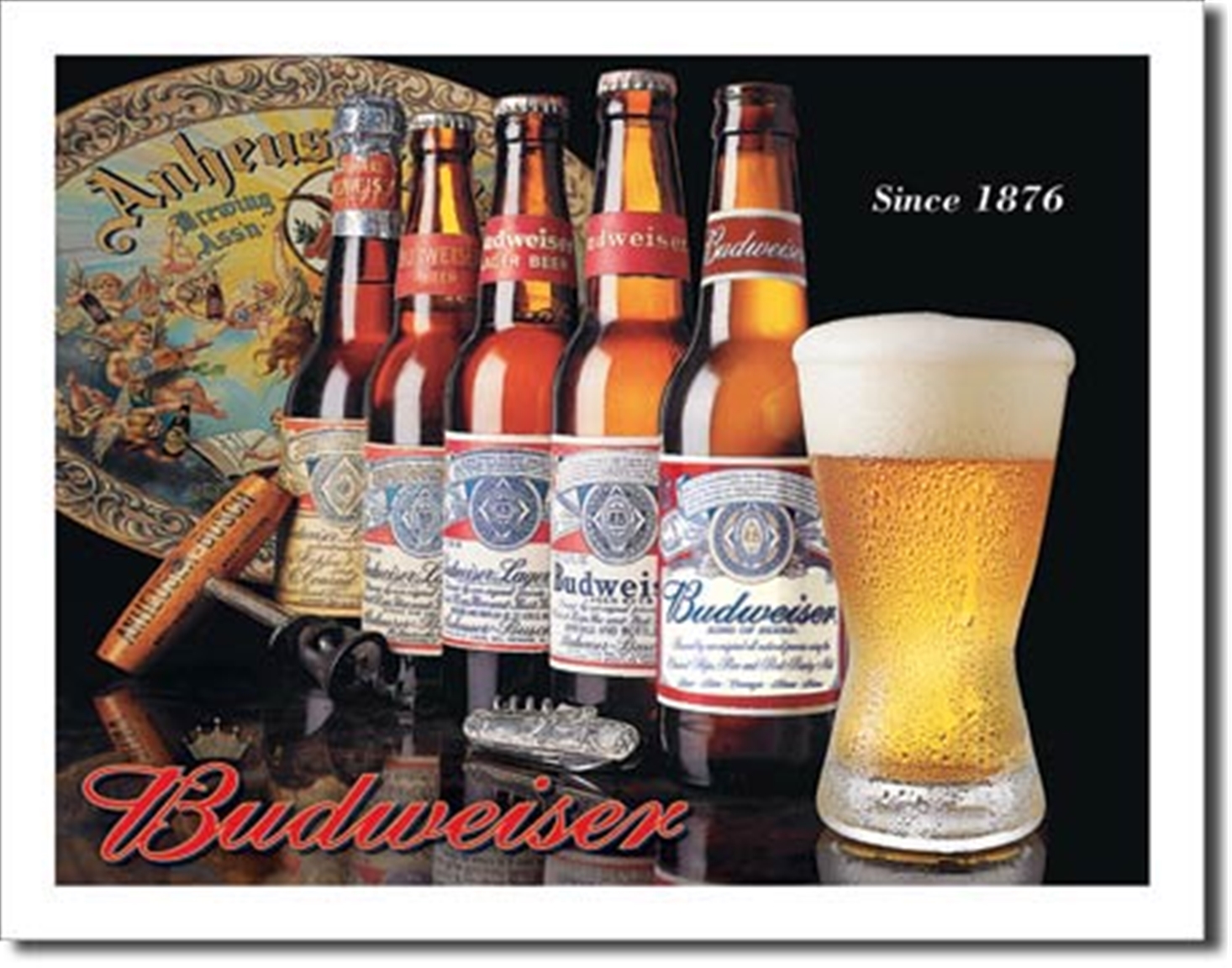 Budweiser History Metal Sign