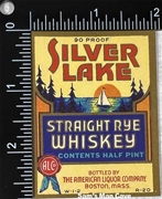 Silver Lake Straight Rye Whiskey Label