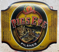Pig's Eye Pilsner Beer Label