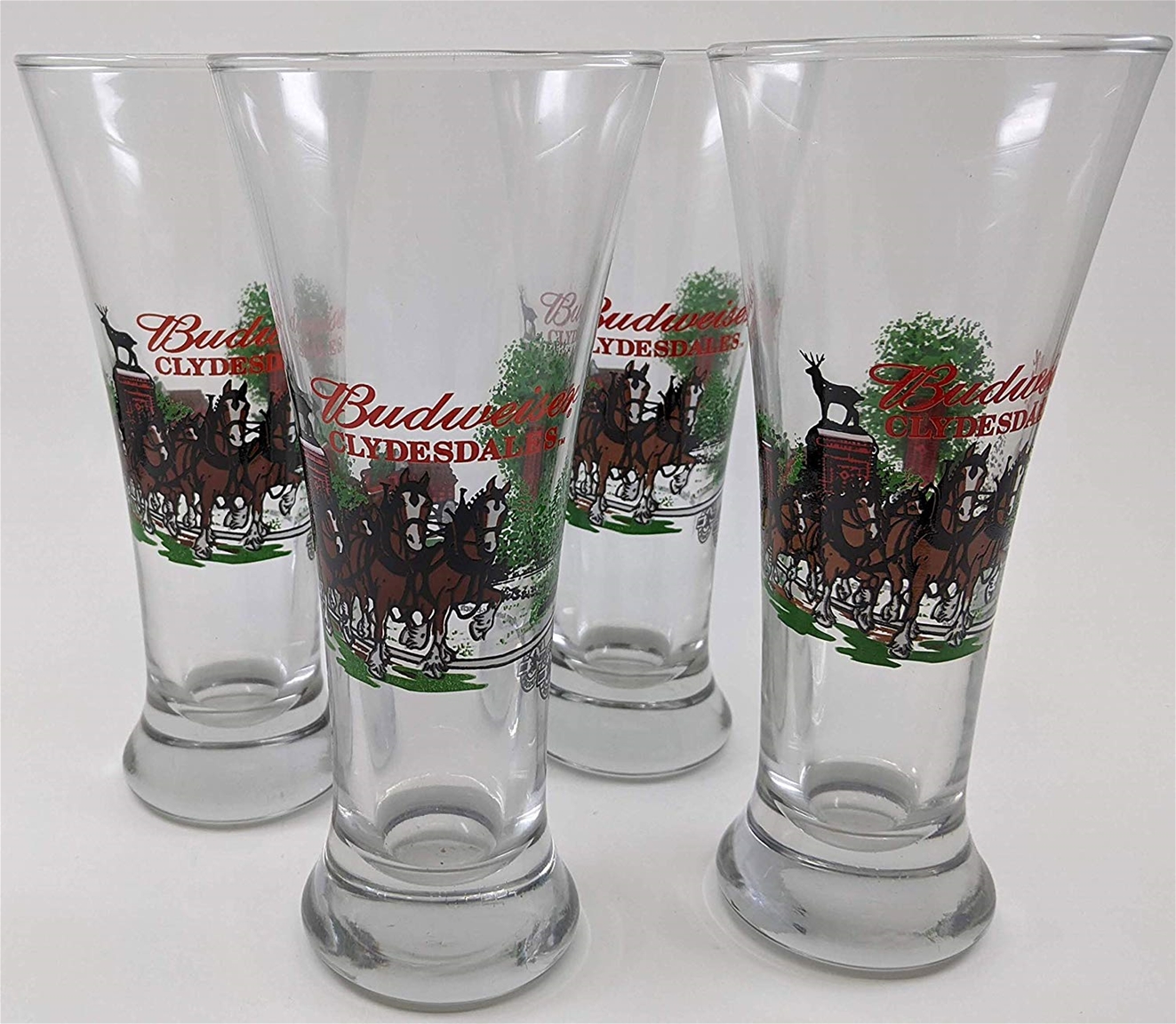 Budweiser Clydesdales Holiday Glass Set