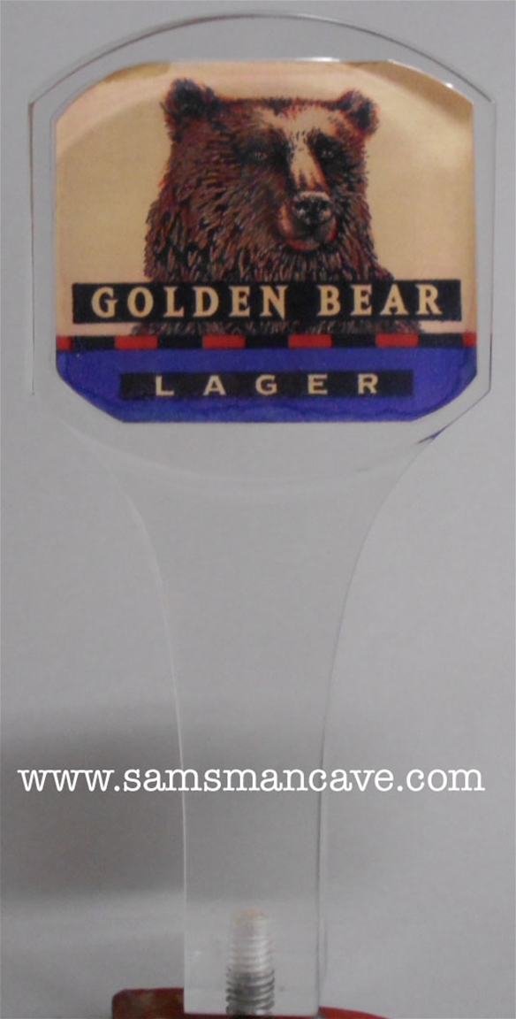 Golden Bear Lager Tap Handle