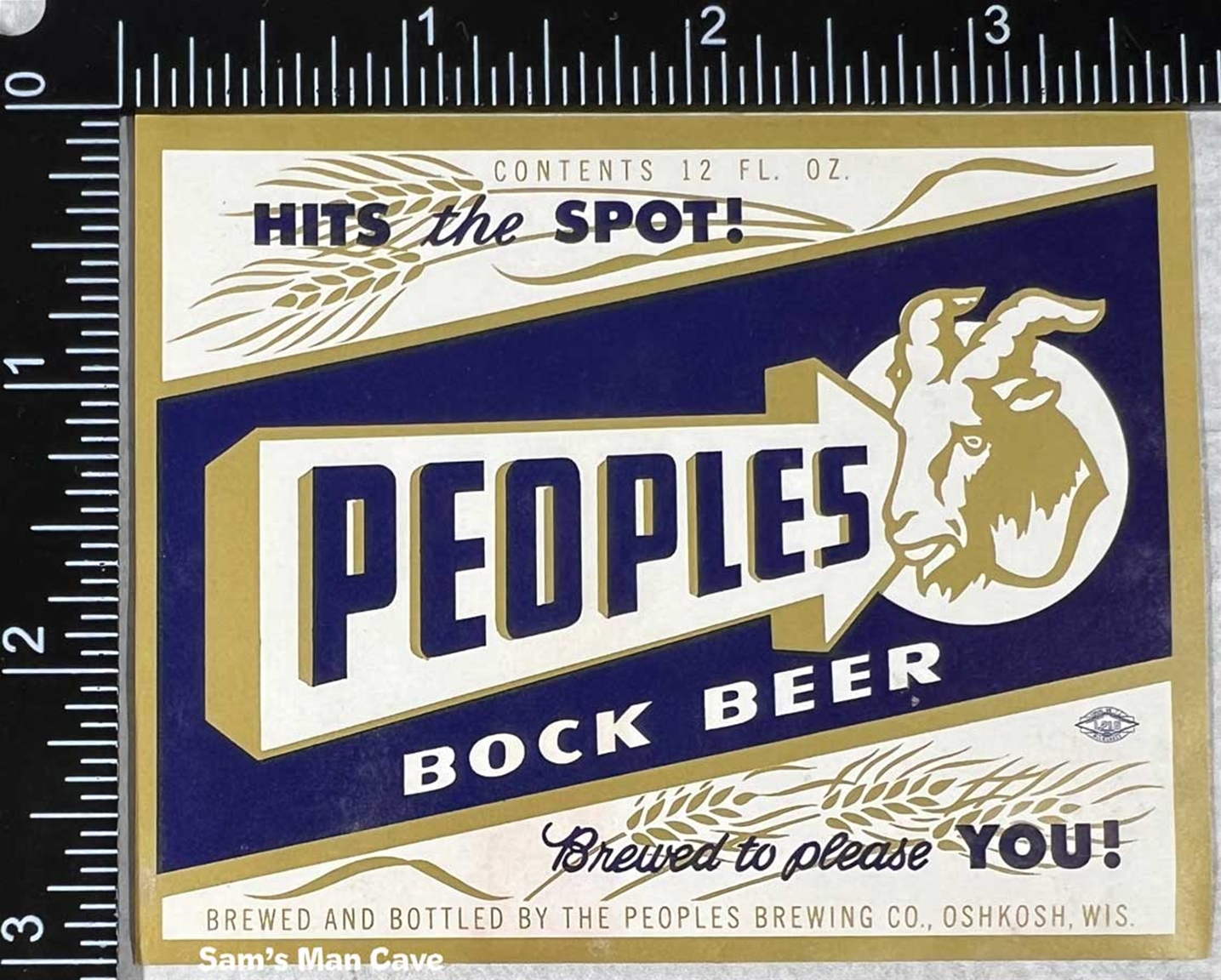 Peoples Bock Beer Label