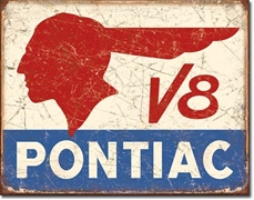 Pontiac V8 Tin Sign