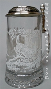 Meger Deer Glass Beer Stein