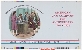 American Can Company 75th Anniversary Flat Unrolled Beer Can