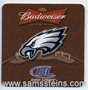 Budweiser Bud Light Philadelphia Eagles Beer Coaster