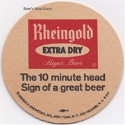 Rheingold Extra Dry 10 minute head Beer Coaster