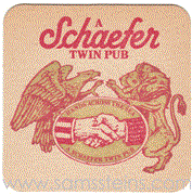 Schaefer Twin Pub Beer Coaster