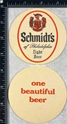 Schmidt's Beautiful Round Beer Coaster