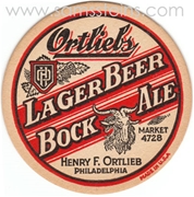 Ortlieb's Lager Beer Bock Ale Beer Coaster