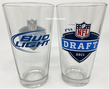 Bud Light 2011 NFL Draft Pint Glass Set of Four