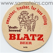 Blatz Smoother Round Beer Coaster