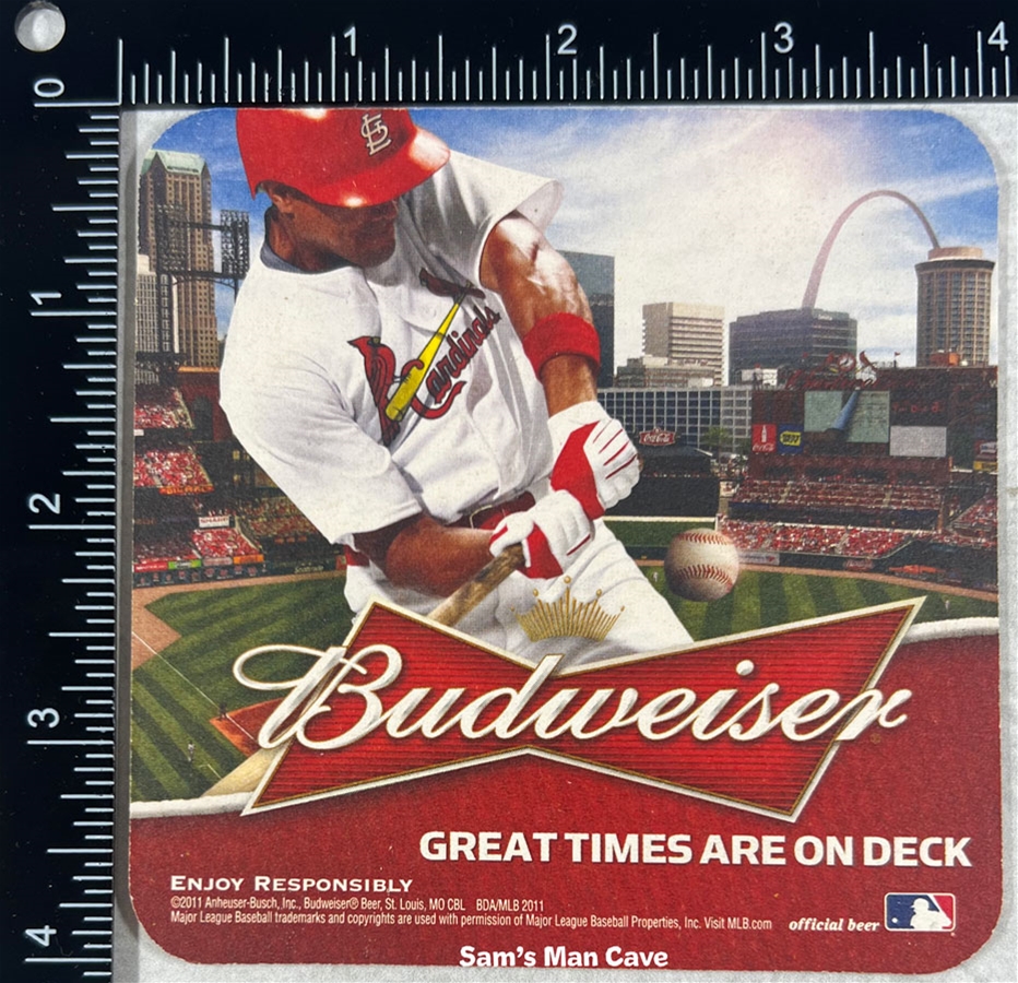 Beer Sign .. Budweiser .. St Louis Cardinals .. Baseball .. St