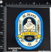 St. Stan's Alt Fest Bier Malt Liquor Label