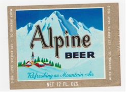 Alpine Beer Label