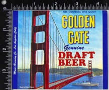 Golden Gate Genuine Draft Beer Label