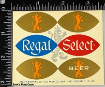 Regal Select Beer Label