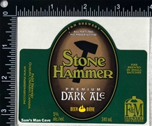F&M Stone Hammer Dark Ale Sticker Label