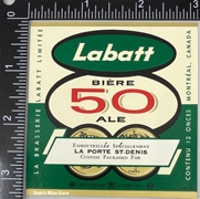 Labatt 50 Biere Ale La Porte St. Denis Label 