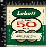 Labatt 50 Biere Ale Taverne Park Label 