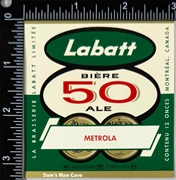 Labatt 50 Biere Ale Metrola Label 