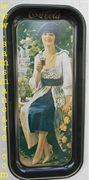 Coca Cola Lady 1921 Advertisement Tray