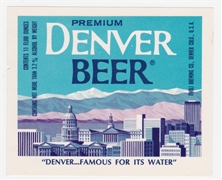 Denver Premium Beer Label