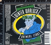 Winter Warlock Oatmeal Stout Label