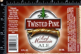 Twisted Pine Red Mountain Ale Label