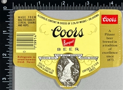 Coors Banquet Beer Label