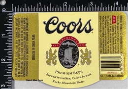 Coors Premium Beer Label