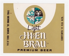 Hi En Brau Light Beer Label