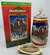 1999 Budweiser Holiday Signature Edition Holiday Stein