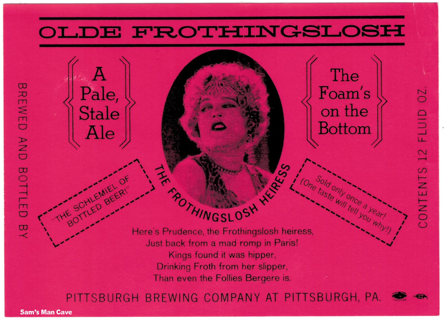 Olde Frothingslosh Ale Label