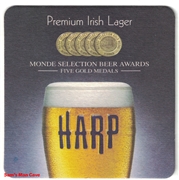 Harp Award Winning Beer Coaster