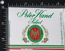 Peter Hand Select Beer Label