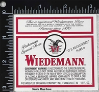 Wiedemann Beer Label