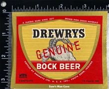 Drewrys Bock Beer Label