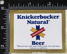 Knickerbocker Natural Beer Label