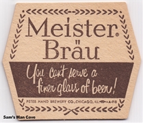 Meister Brau Finer Glass Beer Coaster