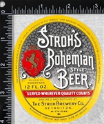 Stroh's Bohemian Style Beer Label