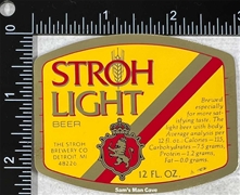 Stroh Light Beer Label