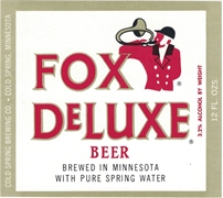 Fox Deluxe Beer Label