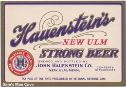 Hauenstein's Strong Beer IRTP Beer Label