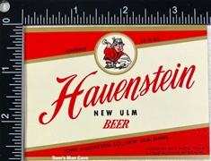 Hauenstein New Ulm Beer Label