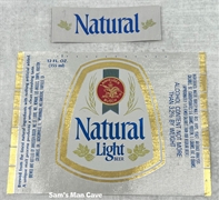 Natural Light Beer Label with neck