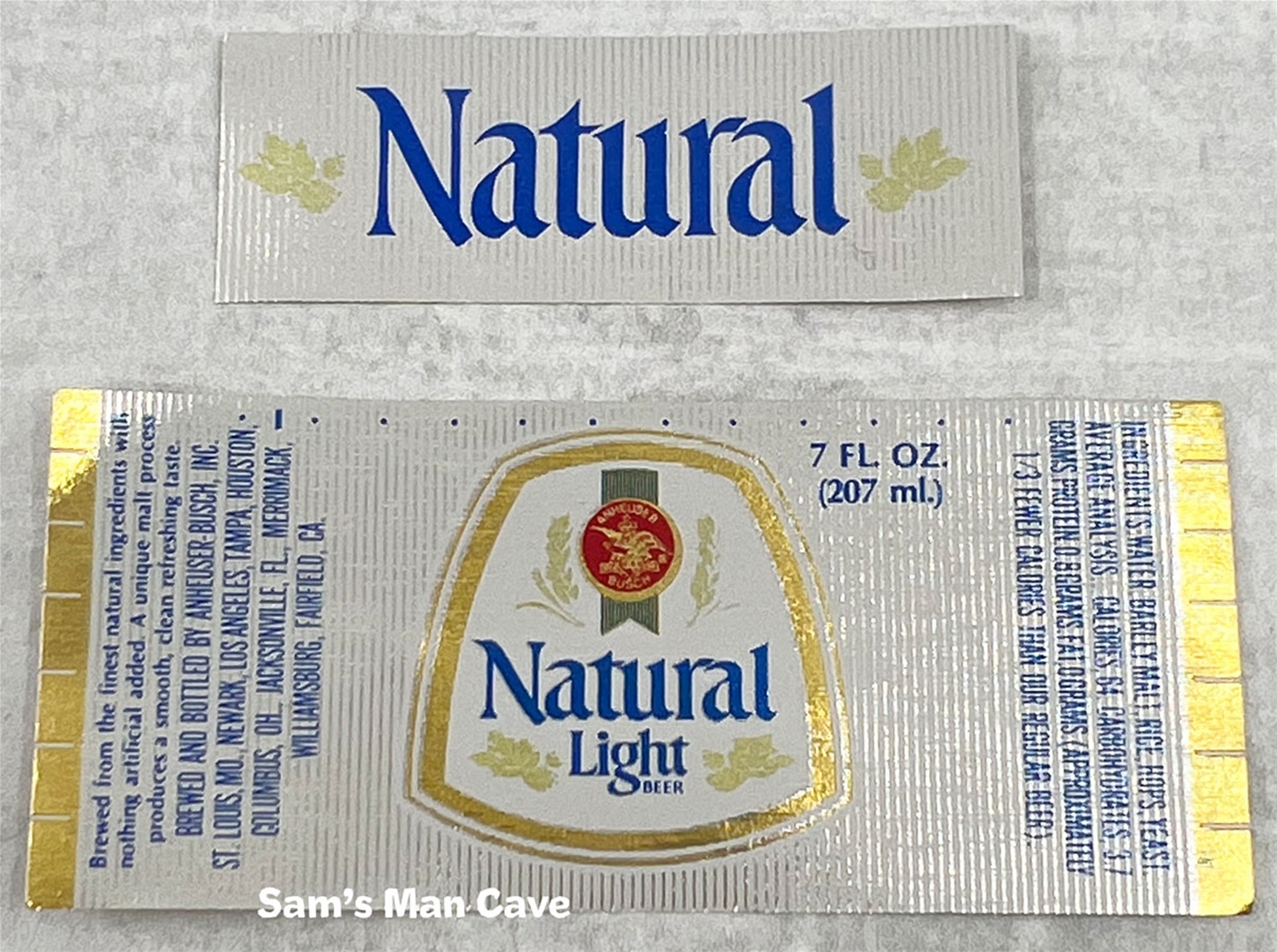 Natural Light Beer Label