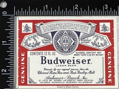 Budweiser Lager Label