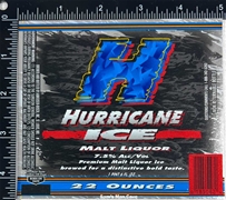 Hurricane Ice Malt Liquor Label