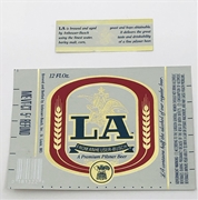 LA Beer Label with neck label
